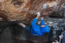 Bouldering in Hueco Tanks on 12/01/2018 with Blue Lizard Climbing and Yoga

Filename: SRM_20181201_1405200.jpg
Aperture: f/4.0
Shutter Speed: 1/500
Body: Canon EOS-1D Mark II
Lens: Canon EF 50mm f/1.8 II