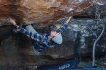 Bouldering in Hueco Tanks on 12/01/2018 with Blue Lizard Climbing and Yoga

Filename: SRM_20181201_1414420.jpg
Aperture: f/4.0
Shutter Speed: 1/400
Body: Canon EOS-1D Mark II
Lens: Canon EF 50mm f/1.8 II