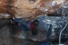 Bouldering in Hueco Tanks on 12/01/2018 with Blue Lizard Climbing and Yoga

Filename: SRM_20181201_1416570.jpg
Aperture: f/4.0
Shutter Speed: 1/250
Body: Canon EOS-1D Mark II
Lens: Canon EF 50mm f/1.8 II