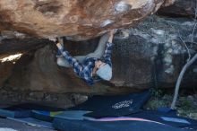 Bouldering in Hueco Tanks on 12/01/2018 with Blue Lizard Climbing and Yoga

Filename: SRM_20181201_1419370.jpg
Aperture: f/4.0
Shutter Speed: 1/320
Body: Canon EOS-1D Mark II
Lens: Canon EF 50mm f/1.8 II