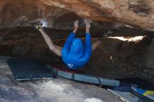 Bouldering in Hueco Tanks on 12/01/2018 with Blue Lizard Climbing and Yoga

Filename: SRM_20181201_1424350.jpg
Aperture: f/4.0
Shutter Speed: 1/400
Body: Canon EOS-1D Mark II
Lens: Canon EF 50mm f/1.8 II