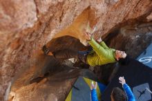 Bouldering in Hueco Tanks on 12/01/2018 with Blue Lizard Climbing and Yoga

Filename: SRM_20181201_1431551.jpg
Aperture: f/4.0
Shutter Speed: 1/250
Body: Canon EOS-1D Mark II
Lens: Canon EF 50mm f/1.8 II