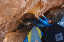 Bouldering in Hueco Tanks on 12/01/2018 with Blue Lizard Climbing and Yoga

Filename: SRM_20181201_1433570.jpg
Aperture: f/4.0
Shutter Speed: 1/250
Body: Canon EOS-1D Mark II
Lens: Canon EF 50mm f/1.8 II