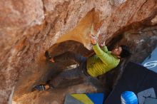 Bouldering in Hueco Tanks on 12/01/2018 with Blue Lizard Climbing and Yoga

Filename: SRM_20181201_1436100.jpg
Aperture: f/4.0
Shutter Speed: 1/250
Body: Canon EOS-1D Mark II
Lens: Canon EF 50mm f/1.8 II
