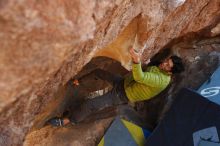 Bouldering in Hueco Tanks on 12/01/2018 with Blue Lizard Climbing and Yoga

Filename: SRM_20181201_1437500.jpg
Aperture: f/4.0
Shutter Speed: 1/320
Body: Canon EOS-1D Mark II
Lens: Canon EF 50mm f/1.8 II