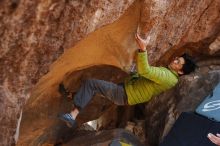 Bouldering in Hueco Tanks on 12/01/2018 with Blue Lizard Climbing and Yoga

Filename: SRM_20181201_1439500.jpg
Aperture: f/4.0
Shutter Speed: 1/320
Body: Canon EOS-1D Mark II
Lens: Canon EF 50mm f/1.8 II