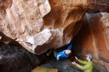 Bouldering in Hueco Tanks on 12/01/2018 with Blue Lizard Climbing and Yoga

Filename: SRM_20181201_1515420.jpg
Aperture: f/4.0
Shutter Speed: 1/125
Body: Canon EOS-1D Mark II
Lens: Canon EF 16-35mm f/2.8 L