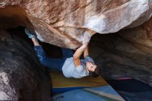 Bouldering in Hueco Tanks on 12/01/2018 with Blue Lizard Climbing and Yoga

Filename: SRM_20181201_1516250.jpg
Aperture: f/4.0
Shutter Speed: 1/250
Body: Canon EOS-1D Mark II
Lens: Canon EF 16-35mm f/2.8 L