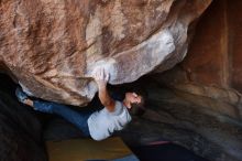 Bouldering in Hueco Tanks on 12/01/2018 with Blue Lizard Climbing and Yoga

Filename: SRM_20181201_1516300.jpg
Aperture: f/4.0
Shutter Speed: 1/320
Body: Canon EOS-1D Mark II
Lens: Canon EF 16-35mm f/2.8 L