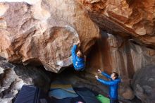 Bouldering in Hueco Tanks on 12/01/2018 with Blue Lizard Climbing and Yoga

Filename: SRM_20181201_1518100.jpg
Aperture: f/4.0
Shutter Speed: 1/320
Body: Canon EOS-1D Mark II
Lens: Canon EF 16-35mm f/2.8 L