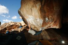 Bouldering in Hueco Tanks on 12/01/2018 with Blue Lizard Climbing and Yoga

Filename: SRM_20181201_1549170.jpg
Aperture: f/8.0
Shutter Speed: 1/250
Body: Canon EOS-1D Mark II
Lens: Canon EF 16-35mm f/2.8 L