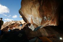 Bouldering in Hueco Tanks on 12/01/2018 with Blue Lizard Climbing and Yoga

Filename: SRM_20181201_1549210.jpg
Aperture: f/8.0
Shutter Speed: 1/250
Body: Canon EOS-1D Mark II
Lens: Canon EF 16-35mm f/2.8 L