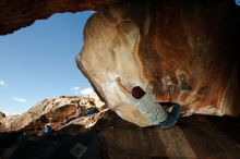 Bouldering in Hueco Tanks on 12/01/2018 with Blue Lizard Climbing and Yoga

Filename: SRM_20181201_1552540.jpg
Aperture: f/8.0
Shutter Speed: 1/250
Body: Canon EOS-1D Mark II
Lens: Canon EF 16-35mm f/2.8 L