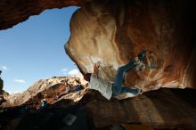 Bouldering in Hueco Tanks on 12/01/2018 with Blue Lizard Climbing and Yoga

Filename: SRM_20181201_1552580.jpg
Aperture: f/8.0
Shutter Speed: 1/250
Body: Canon EOS-1D Mark II
Lens: Canon EF 16-35mm f/2.8 L