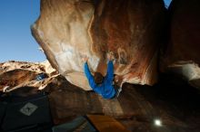 Bouldering in Hueco Tanks on 12/01/2018 with Blue Lizard Climbing and Yoga

Filename: SRM_20181201_1556110.jpg
Aperture: f/8.0
Shutter Speed: 1/250
Body: Canon EOS-1D Mark II
Lens: Canon EF 16-35mm f/2.8 L