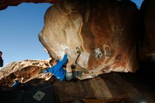 Bouldering in Hueco Tanks on 12/01/2018 with Blue Lizard Climbing and Yoga

Filename: SRM_20181201_1556320.jpg
Aperture: f/8.0
Shutter Speed: 1/250
Body: Canon EOS-1D Mark II
Lens: Canon EF 16-35mm f/2.8 L