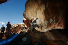 Bouldering in Hueco Tanks on 12/01/2018 with Blue Lizard Climbing and Yoga

Filename: SRM_20181201_1558130.jpg
Aperture: f/8.0
Shutter Speed: 1/250
Body: Canon EOS-1D Mark II
Lens: Canon EF 16-35mm f/2.8 L