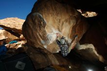 Bouldering in Hueco Tanks on 12/01/2018 with Blue Lizard Climbing and Yoga

Filename: SRM_20181201_1608070.jpg
Aperture: f/8.0
Shutter Speed: 1/250
Body: Canon EOS-1D Mark II
Lens: Canon EF 16-35mm f/2.8 L