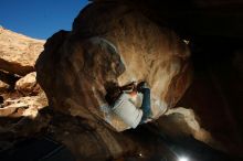 Bouldering in Hueco Tanks on 12/01/2018 with Blue Lizard Climbing and Yoga

Filename: SRM_20181201_1614100.jpg
Aperture: f/8.0
Shutter Speed: 1/250
Body: Canon EOS-1D Mark II
Lens: Canon EF 16-35mm f/2.8 L
