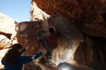 Bouldering in Hueco Tanks on 12/01/2018 with Blue Lizard Climbing and Yoga

Filename: SRM_20181201_1617320.jpg
Aperture: f/8.0
Shutter Speed: 1/250
Body: Canon EOS-1D Mark II
Lens: Canon EF 16-35mm f/2.8 L