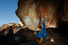 Bouldering in Hueco Tanks on 12/01/2018 with Blue Lizard Climbing and Yoga

Filename: SRM_20181201_1621310.jpg
Aperture: f/8.0
Shutter Speed: 1/250
Body: Canon EOS-1D Mark II
Lens: Canon EF 16-35mm f/2.8 L