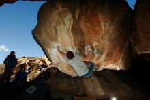 Bouldering in Hueco Tanks on 12/01/2018 with Blue Lizard Climbing and Yoga

Filename: SRM_20181201_1624330.jpg
Aperture: f/8.0
Shutter Speed: 1/250
Body: Canon EOS-1D Mark II
Lens: Canon EF 16-35mm f/2.8 L