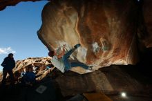 Bouldering in Hueco Tanks on 12/01/2018 with Blue Lizard Climbing and Yoga

Filename: SRM_20181201_1624490.jpg
Aperture: f/8.0
Shutter Speed: 1/250
Body: Canon EOS-1D Mark II
Lens: Canon EF 16-35mm f/2.8 L