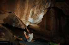 Bouldering in Hueco Tanks on 12/01/2018 with Blue Lizard Climbing and Yoga

Filename: SRM_20181201_1627530.jpg
Aperture: f/8.0
Shutter Speed: 1/250
Body: Canon EOS-1D Mark II
Lens: Canon EF 16-35mm f/2.8 L