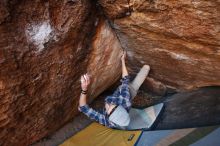 Bouldering in Hueco Tanks on 12/01/2018 with Blue Lizard Climbing and Yoga

Filename: SRM_20181201_1649040.jpg
Aperture: f/4.5
Shutter Speed: 1/200
Body: Canon EOS-1D Mark II
Lens: Canon EF 16-35mm f/2.8 L
