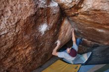 Bouldering in Hueco Tanks on 12/01/2018 with Blue Lizard Climbing and Yoga

Filename: SRM_20181201_1649330.jpg
Aperture: f/4.0
Shutter Speed: 1/250
Body: Canon EOS-1D Mark II
Lens: Canon EF 16-35mm f/2.8 L