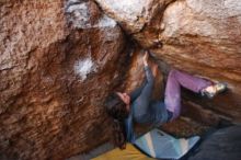 Bouldering in Hueco Tanks on 12/01/2018 with Blue Lizard Climbing and Yoga

Filename: SRM_20181201_1650400.jpg
Aperture: f/3.5
Shutter Speed: 1/250
Body: Canon EOS-1D Mark II
Lens: Canon EF 16-35mm f/2.8 L