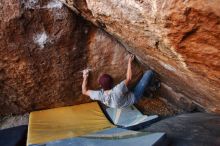 Bouldering in Hueco Tanks on 12/01/2018 with Blue Lizard Climbing and Yoga

Filename: SRM_20181201_1655380.jpg
Aperture: f/4.0
Shutter Speed: 1/250
Body: Canon EOS-1D Mark II
Lens: Canon EF 16-35mm f/2.8 L