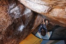 Bouldering in Hueco Tanks on 12/01/2018 with Blue Lizard Climbing and Yoga

Filename: SRM_20181201_1656260.jpg
Aperture: f/4.0
Shutter Speed: 1/250
Body: Canon EOS-1D Mark II
Lens: Canon EF 16-35mm f/2.8 L