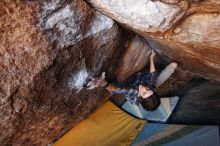 Bouldering in Hueco Tanks on 12/01/2018 with Blue Lizard Climbing and Yoga

Filename: SRM_20181201_1656281.jpg
Aperture: f/4.0
Shutter Speed: 1/250
Body: Canon EOS-1D Mark II
Lens: Canon EF 16-35mm f/2.8 L