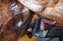 Bouldering in Hueco Tanks on 12/01/2018 with Blue Lizard Climbing and Yoga

Filename: SRM_20181201_1657430.jpg
Aperture: f/4.0
Shutter Speed: 1/250
Body: Canon EOS-1D Mark II
Lens: Canon EF 16-35mm f/2.8 L