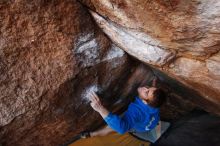 Bouldering in Hueco Tanks on 12/01/2018 with Blue Lizard Climbing and Yoga

Filename: SRM_20181201_1703400.jpg
Aperture: f/4.5
Shutter Speed: 1/250
Body: Canon EOS-1D Mark II
Lens: Canon EF 16-35mm f/2.8 L
