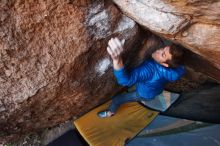 Bouldering in Hueco Tanks on 12/01/2018 with Blue Lizard Climbing and Yoga

Filename: SRM_20181201_1705440.jpg
Aperture: f/4.5
Shutter Speed: 1/200
Body: Canon EOS-1D Mark II
Lens: Canon EF 16-35mm f/2.8 L
