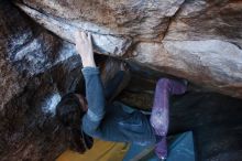 Bouldering in Hueco Tanks on 12/01/2018 with Blue Lizard Climbing and Yoga

Filename: SRM_20181201_1712530.jpg
Aperture: f/4.0
Shutter Speed: 1/200
Body: Canon EOS-1D Mark II
Lens: Canon EF 16-35mm f/2.8 L