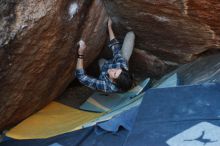 Bouldering in Hueco Tanks on 12/01/2018 with Blue Lizard Climbing and Yoga

Filename: SRM_20181201_1714470.jpg
Aperture: f/2.8
Shutter Speed: 1/250
Body: Canon EOS-1D Mark II
Lens: Canon EF 50mm f/1.8 II