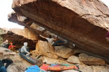 Bouldering in Hueco Tanks on 12/01/2018 with Blue Lizard Climbing and Yoga

Filename: SRM_20181201_1748050.jpg
Aperture: f/4.0
Shutter Speed: 1/250
Body: Canon EOS-1D Mark II
Lens: Canon EF 16-35mm f/2.8 L