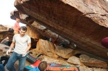 Bouldering in Hueco Tanks on 12/01/2018 with Blue Lizard Climbing and Yoga

Filename: SRM_20181201_1748380.jpg
Aperture: f/4.0
Shutter Speed: 1/250
Body: Canon EOS-1D Mark II
Lens: Canon EF 16-35mm f/2.8 L