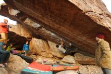 Bouldering in Hueco Tanks on 12/01/2018 with Blue Lizard Climbing and Yoga

Filename: SRM_20181201_1757360.jpg
Aperture: f/3.2
Shutter Speed: 1/250
Body: Canon EOS-1D Mark II
Lens: Canon EF 16-35mm f/2.8 L