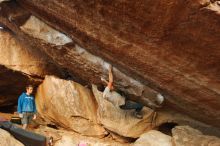 Bouldering in Hueco Tanks on 12/01/2018 with Blue Lizard Climbing and Yoga

Filename: SRM_20181201_1757430.jpg
Aperture: f/3.5
Shutter Speed: 1/200
Body: Canon EOS-1D Mark II
Lens: Canon EF 16-35mm f/2.8 L