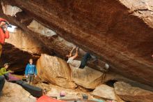 Bouldering in Hueco Tanks on 12/01/2018 with Blue Lizard Climbing and Yoga

Filename: SRM_20181201_1757470.jpg
Aperture: f/3.5
Shutter Speed: 1/200
Body: Canon EOS-1D Mark II
Lens: Canon EF 16-35mm f/2.8 L