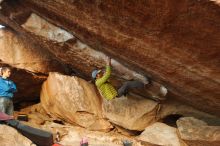 Bouldering in Hueco Tanks on 12/01/2018 with Blue Lizard Climbing and Yoga

Filename: SRM_20181201_1758260.jpg
Aperture: f/3.2
Shutter Speed: 1/200
Body: Canon EOS-1D Mark II
Lens: Canon EF 16-35mm f/2.8 L