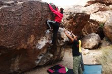 Bouldering in Hueco Tanks on 12/02/2018 with Blue Lizard Climbing and Yoga

Filename: SRM_20181202_1053310.jpg
Aperture: f/5.0
Shutter Speed: 1/250
Body: Canon EOS-1D Mark II
Lens: Canon EF 16-35mm f/2.8 L