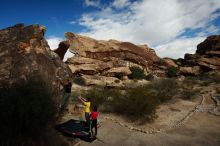 Bouldering in Hueco Tanks on 12/02/2018 with Blue Lizard Climbing and Yoga

Filename: SRM_20181202_1106490.jpg
Aperture: f/9.0
Shutter Speed: 1/250
Body: Canon EOS-1D Mark II
Lens: Canon EF 16-35mm f/2.8 L