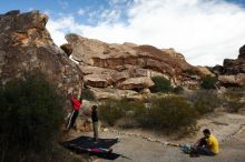 Bouldering in Hueco Tanks on 12/02/2018 with Blue Lizard Climbing and Yoga

Filename: SRM_20181202_1110110.jpg
Aperture: f/5.6
Shutter Speed: 1/250
Body: Canon EOS-1D Mark II
Lens: Canon EF 16-35mm f/2.8 L