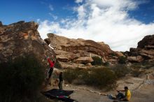 Bouldering in Hueco Tanks on 12/02/2018 with Blue Lizard Climbing and Yoga

Filename: SRM_20181202_1110260.jpg
Aperture: f/6.3
Shutter Speed: 1/250
Body: Canon EOS-1D Mark II
Lens: Canon EF 16-35mm f/2.8 L