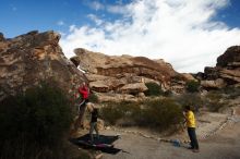 Bouldering in Hueco Tanks on 12/02/2018 with Blue Lizard Climbing and Yoga

Filename: SRM_20181202_1110410.jpg
Aperture: f/5.6
Shutter Speed: 1/250
Body: Canon EOS-1D Mark II
Lens: Canon EF 16-35mm f/2.8 L